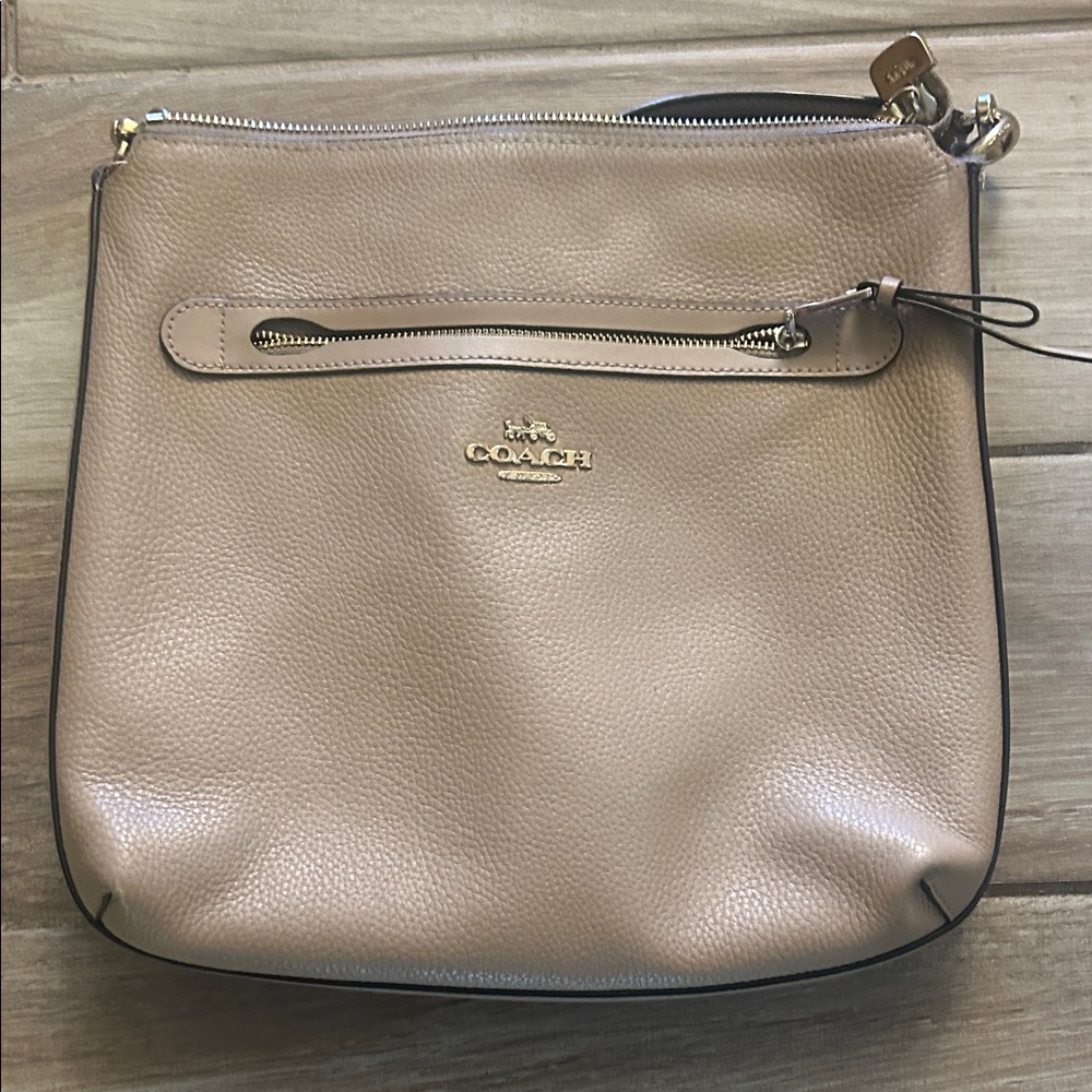 Coach Beige Leather Crossbody Bag